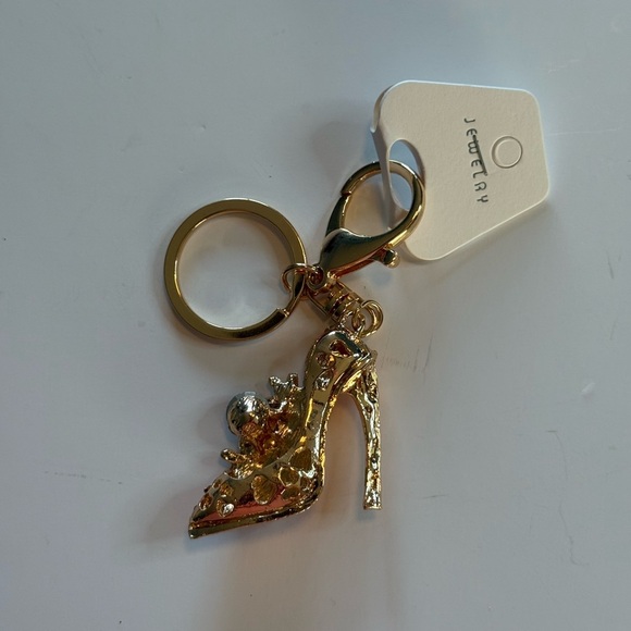 Diamond High Heel Flower Key Ring Rhinestone Crystals Red Fashion Jewelry - Picture 4 of 6